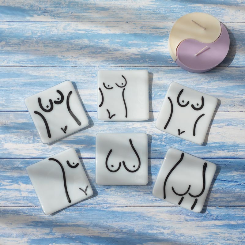 10cm Body Line Art Coasters