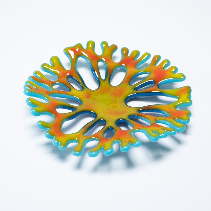 13cm "Sunflower" Coral Candle Holder/Dish - Bullseye Collection