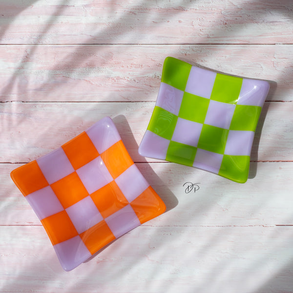 15x15cm "Create your Own" Chequered Dual Coloured Bowl - Oceanside Collection