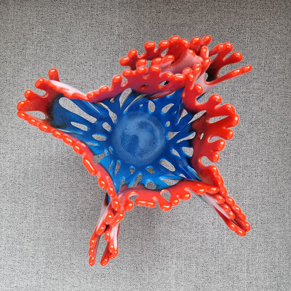 14cm "Ruby Green" Blended Colours Coral Vase image 4