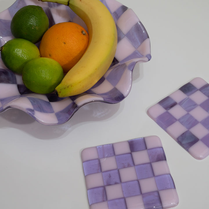 25cm Chequered Pink/Lavender/Amethyst Bowl image 7
