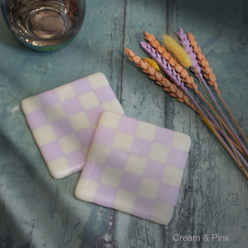 10cm Chequered Dual Coloured Coaster image 4