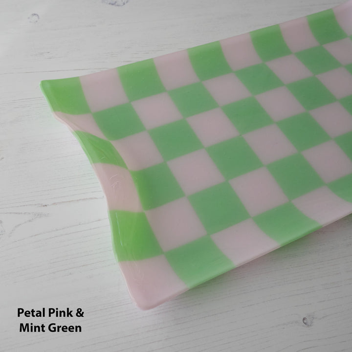 40x23cm "Create your Own" Chequered Dual Coloured Serving Tray