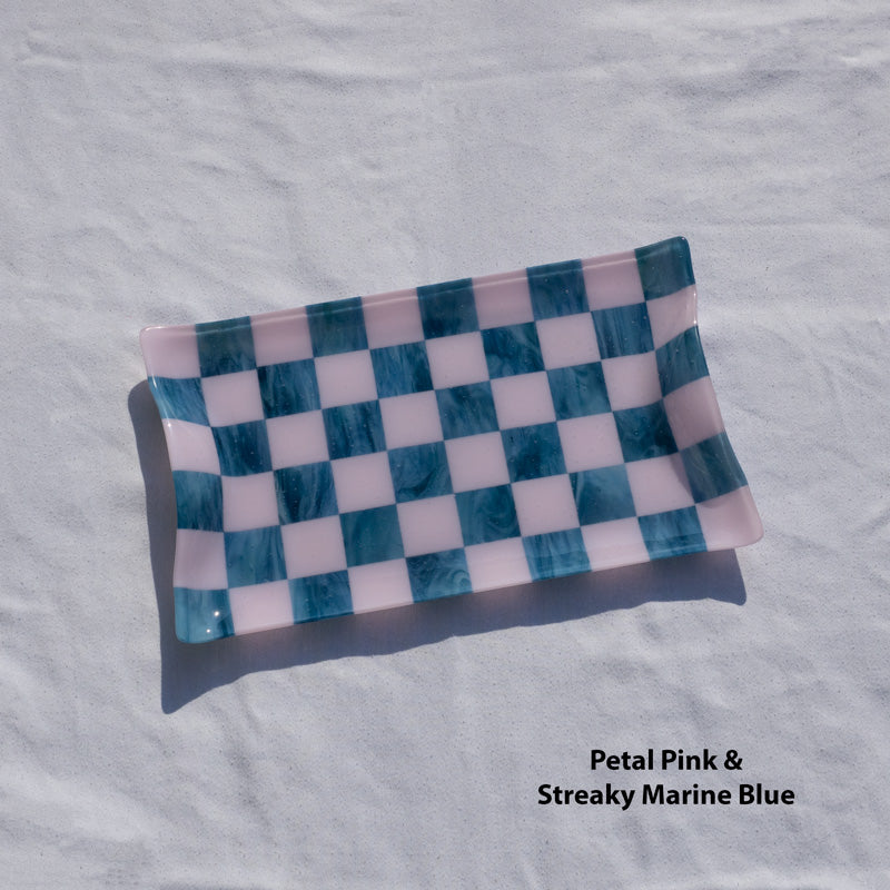 40x23cm "Create your Own" Chequered Dual Coloured Serving Tray