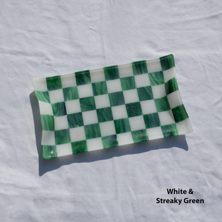 40x23cm "Create your Own" Chequered Dual Coloured Serving Tray