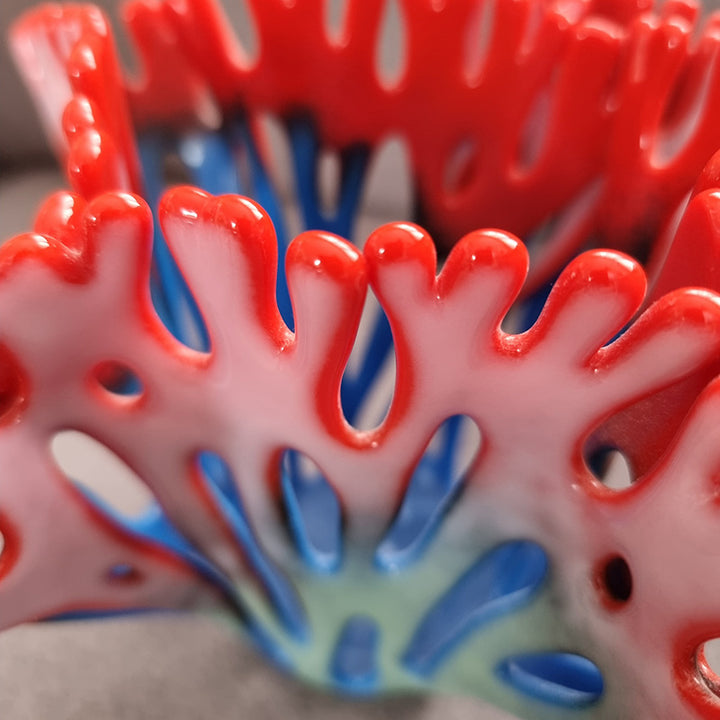 14cm "Ruby Green" Blended Colours Coral Vase image 5