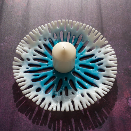 30cm "Artic Blue" Blended Colours Coral Bowl image 3