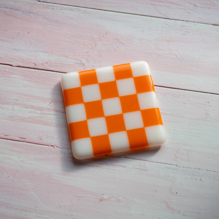 10cm Chequered White/Colour Coaster - Bullseye image 6