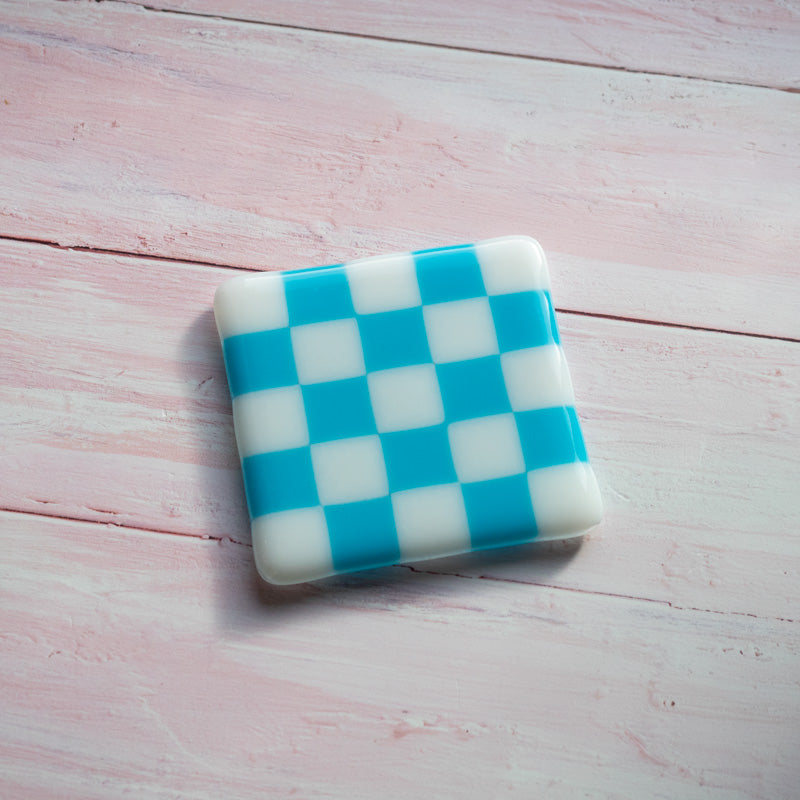 10cm Chequered White/Colour Coaster - Bullseye image 4
