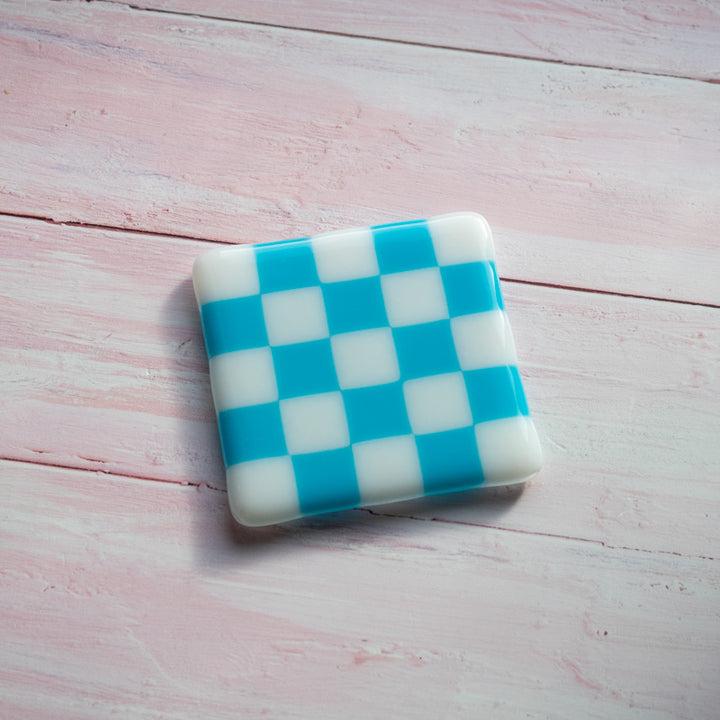 10cm Chequered White/Colour Coaster - Bullseye image 4