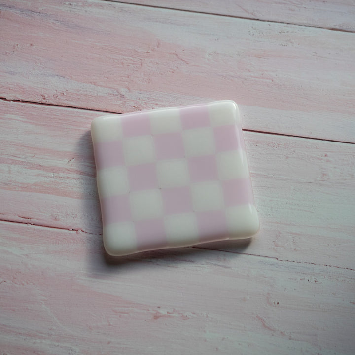 10cm Chequered White/Colour Coaster - Bullseye image 2