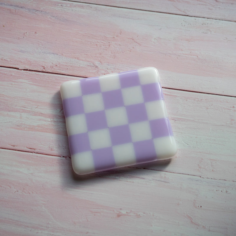10cm Chequered White/Colour Coaster - Bullseye image 3