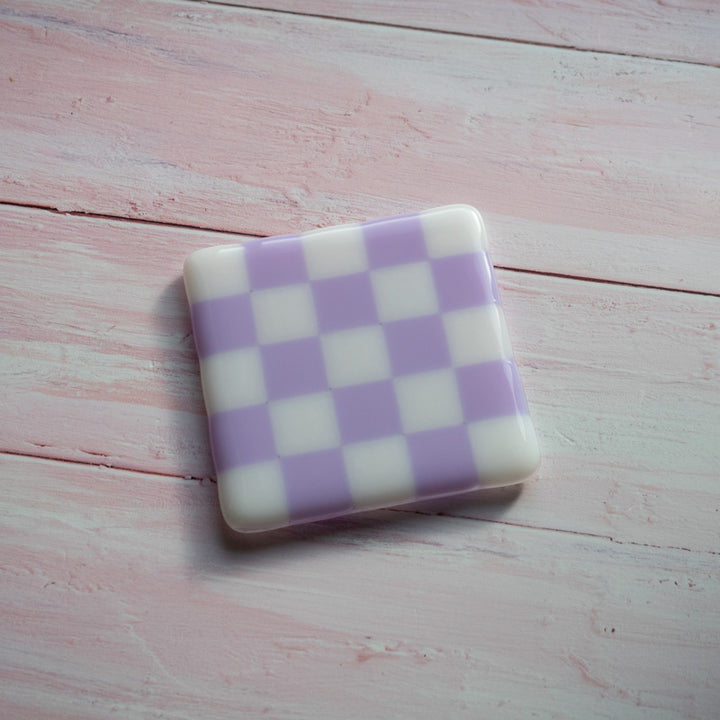 10cm Chequered White/Colour Coaster - Bullseye image 3