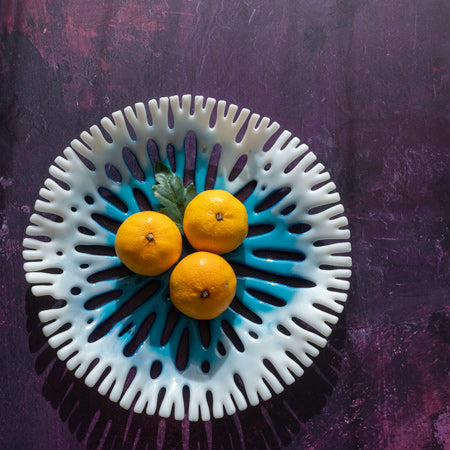30cm "Artic Blue" Blended Colours Coral Bowl image 4
