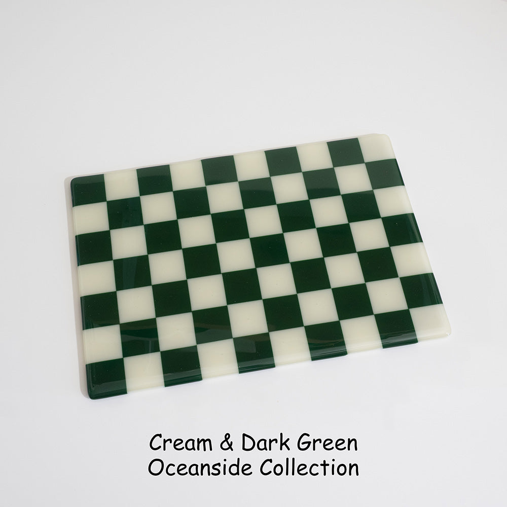 30x21cm "Create your Own" Chequered Dual Coloured Placemat - Bullseye/Oceanside Collection