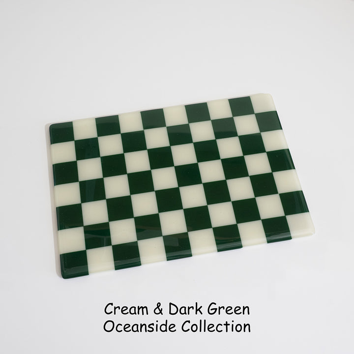 30x21cm "Create your Own" Chequered Dual Coloured Placemat - Bullseye/Oceanside Collection