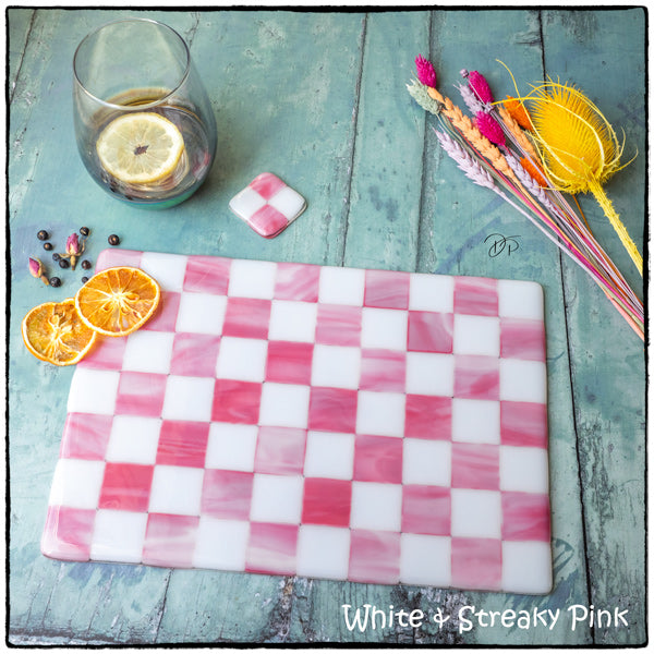 30x21cm "Create your Own" Chequered Dual Coloured Placemat - Bullseye/Oceanside Collection