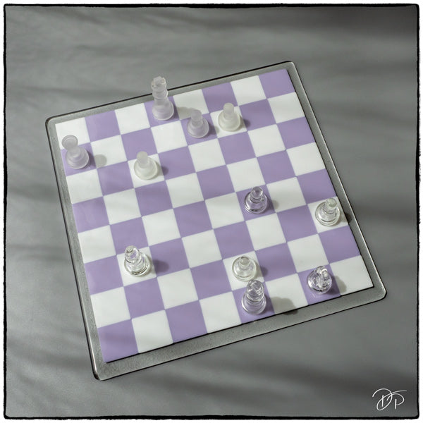 35cm "Create your Own" Glass Chess/Draughts Board - Bullseye Collection