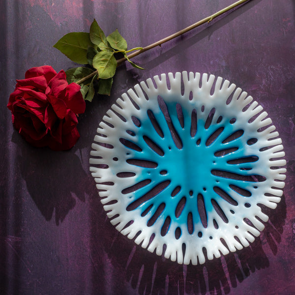 30cm "Artic Blue" Blended Colours Coral Bowl image 0