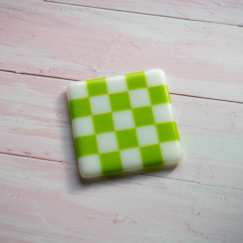 10cm Chequered White/Colour Coaster - Bullseye image 5