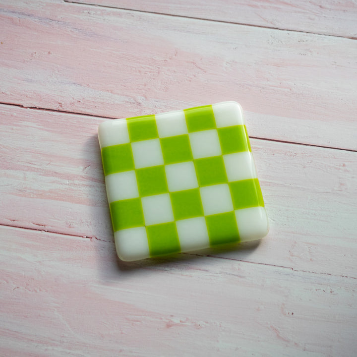 10cm Chequered White/Colour Coaster - Bullseye image 5