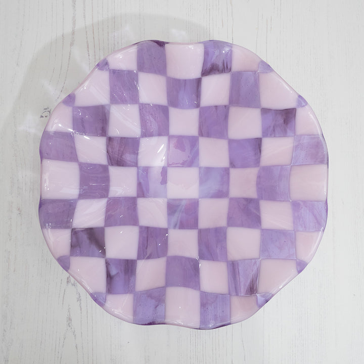 25cm Chequered Pink/Lavender/Amethyst Bowl image 2