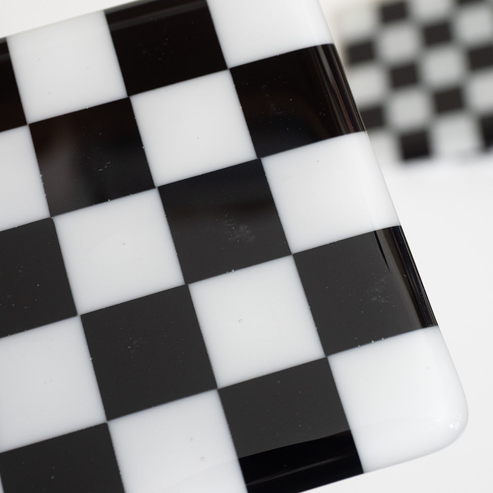 "Seconds" 10cm White &amp; Black Coaster (please read full description)