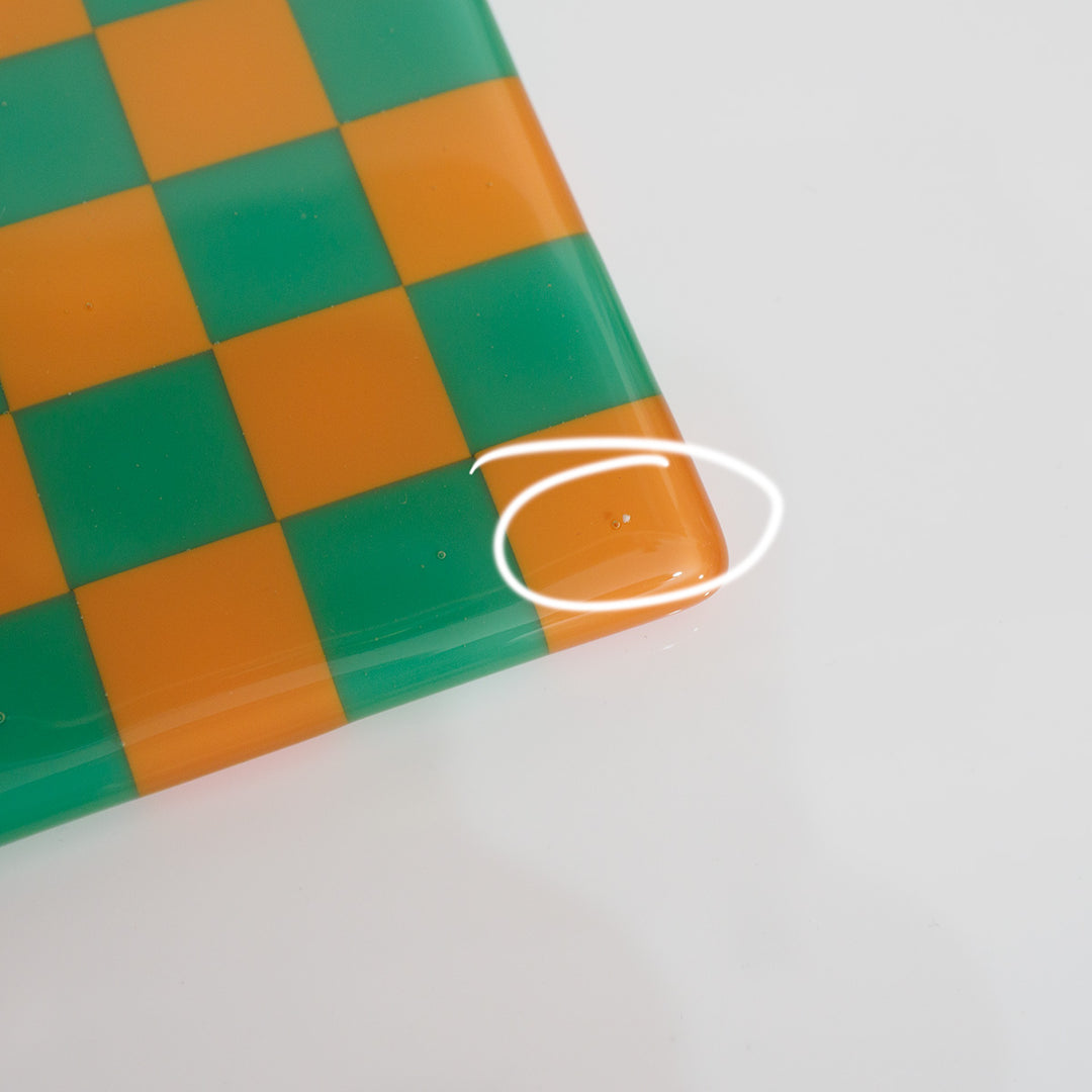 "Seconds" 10cm Persimmon & Peacock Coaster (please read full description)