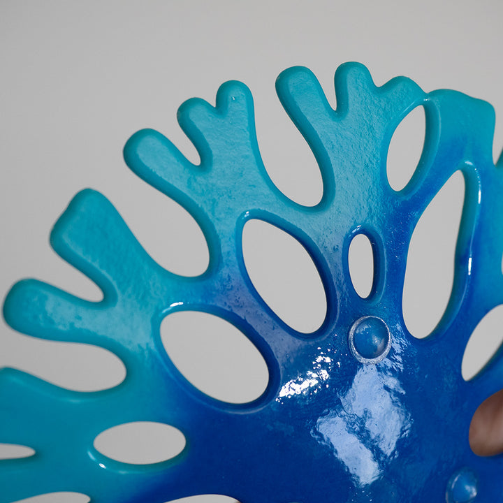 "Seconds" 13cm "Sunflower" Coral Candle Holder/Dish - Bullseye Collection (please read full description)