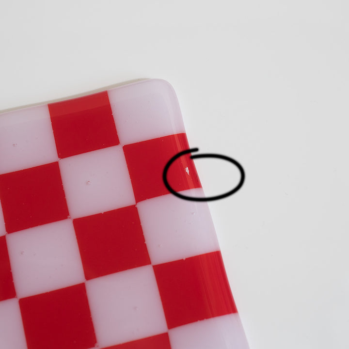 "Seconds" 10cm Pink & Red Coaster (please read full description)