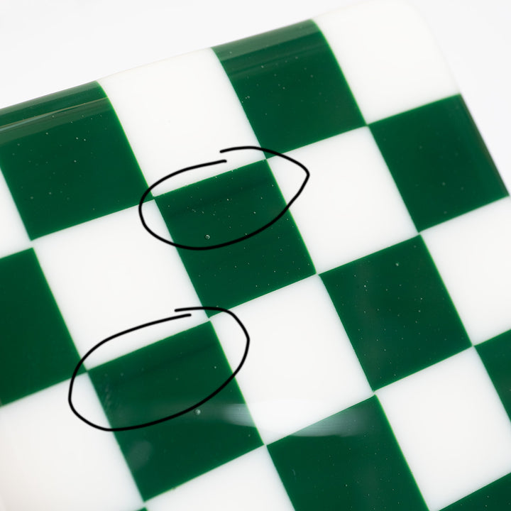 "Seconds" 10cm Cream &amp; Dark Green Coaster (please read full description)