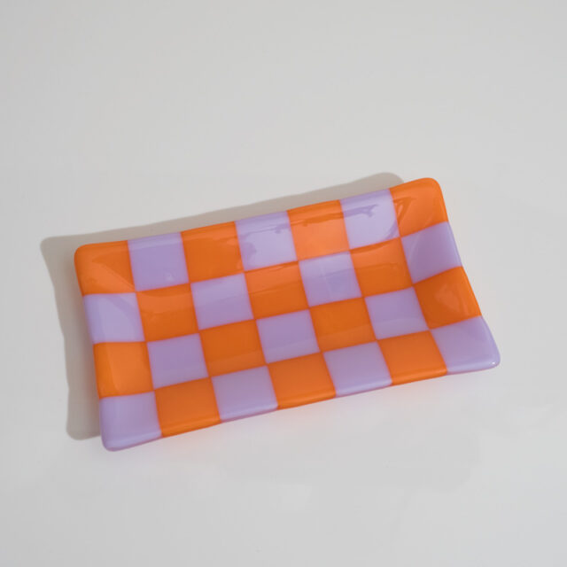 "Seconds" 21x12cm Lavender/Orange Tray (please read full description)