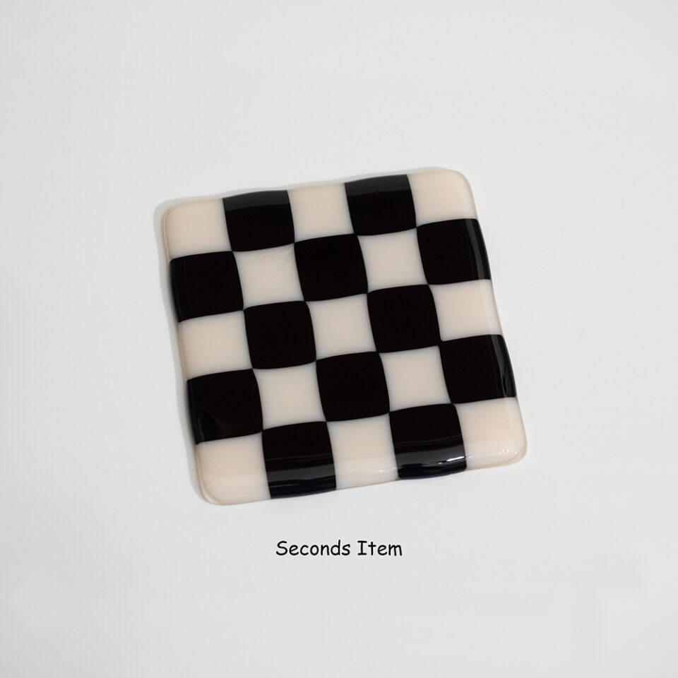 "Seconds" Almond/Black Coaster (please read full description)