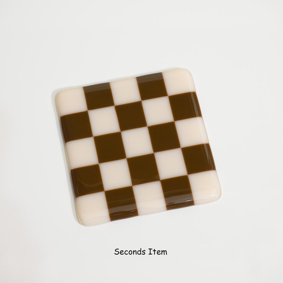 "Seconds" Almond/Woodland Brown Coaster (please read full description)