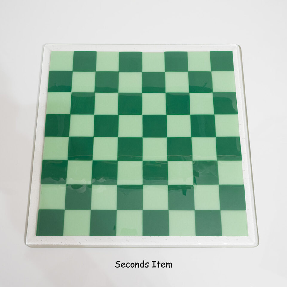 "Seconds" 35cm Mint Green/Jade Green Chess Board (please read full description)