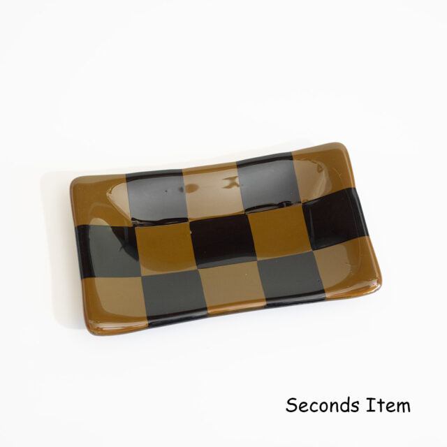 "Seconds" 15x8cm Woodland Brown/Black Tray (please read full description)