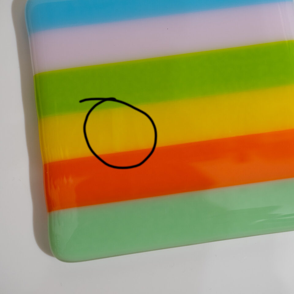 "Seconds" Summer Striped Coaster (please read full description) - Image 2