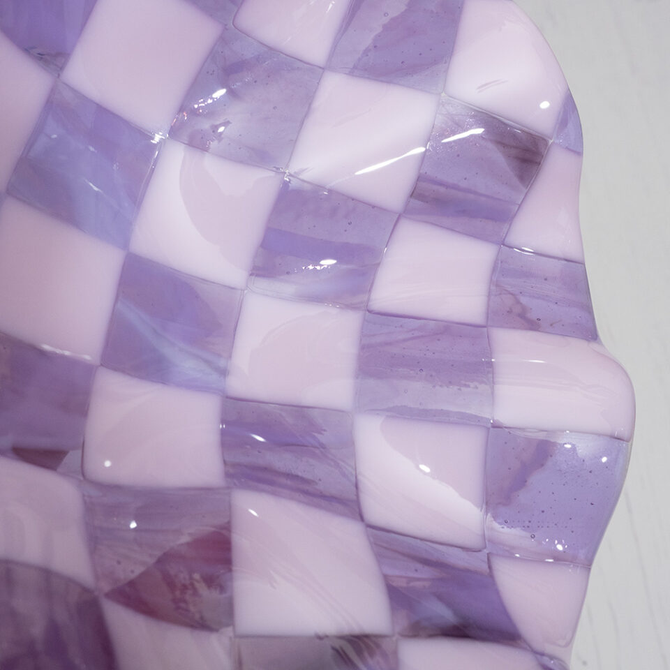 25cm Chequered Pink/Lavender/Amethyst Bowl - Image 6