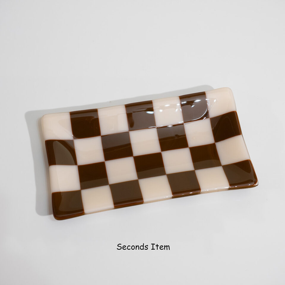 "Seconds" 21x12cm Almond/Brown Tray (please read full description)