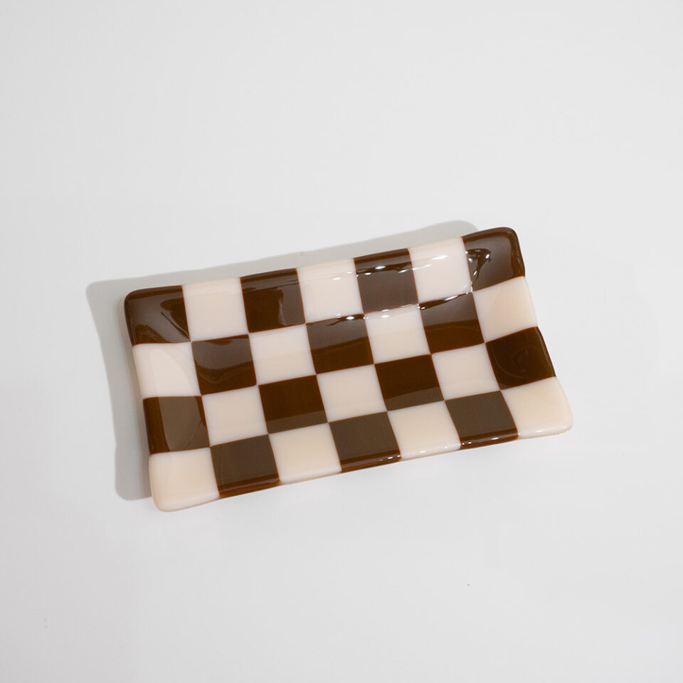 "Seconds" 21x12cm Almond/Brown Tray (please read full description)