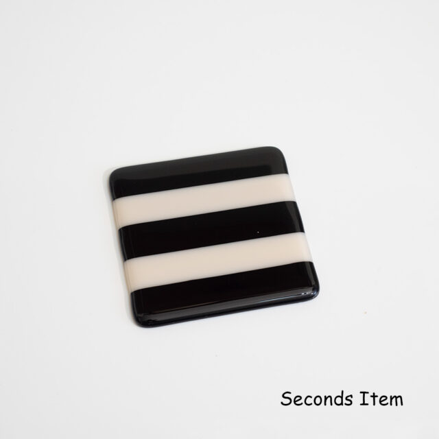 "Seconds" Black/Almond Coaster (please read full description)