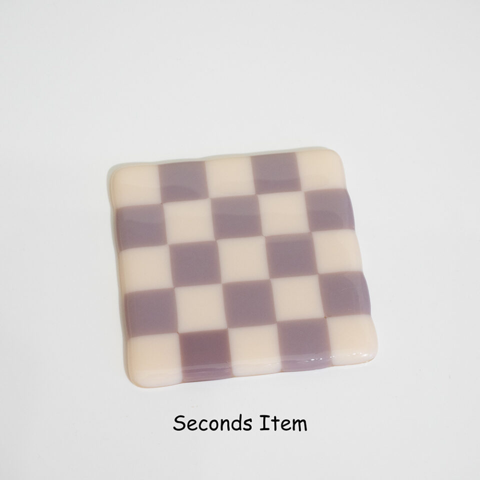 "Seconds" Almond/Dusty Lilac Coaster (please read full description)